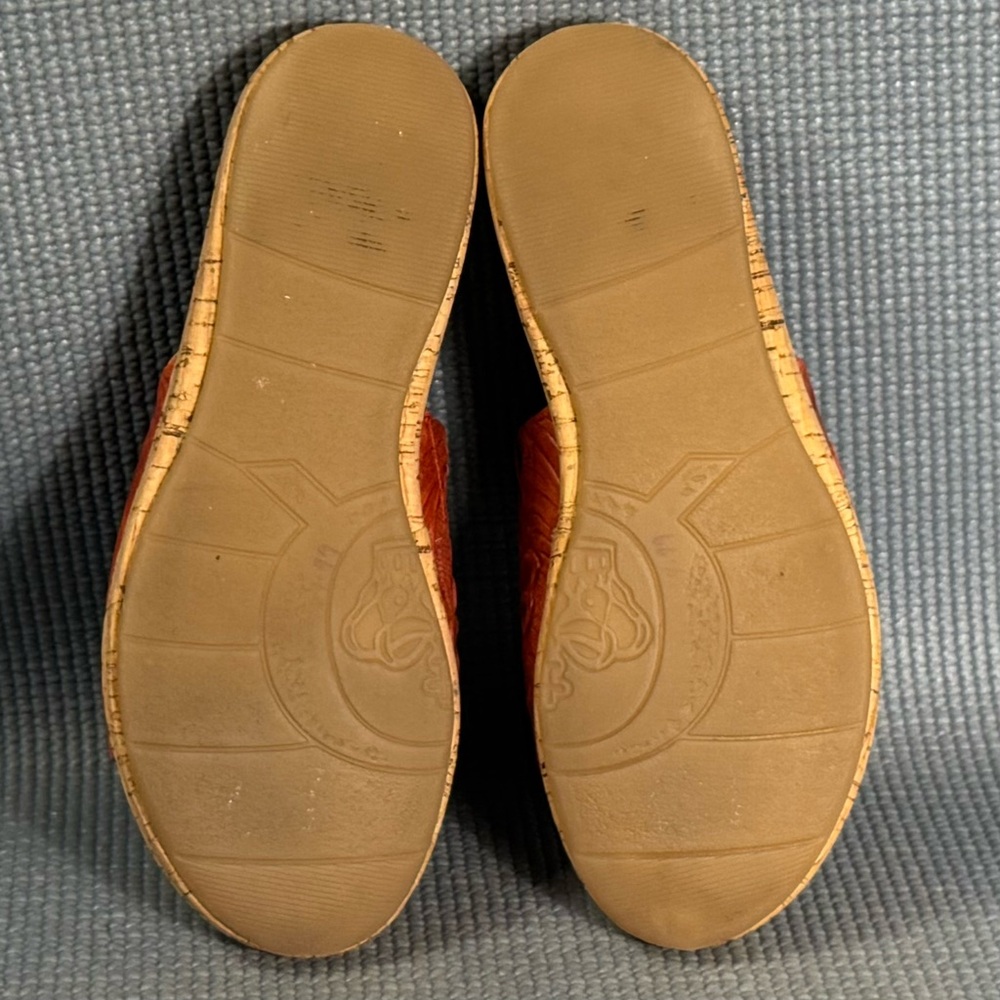 Born Red Leather Slide Sandals - Picture 8 of 9